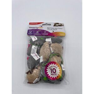 Smarty Kat Catnip Mouse Toys for Cats 10ct New